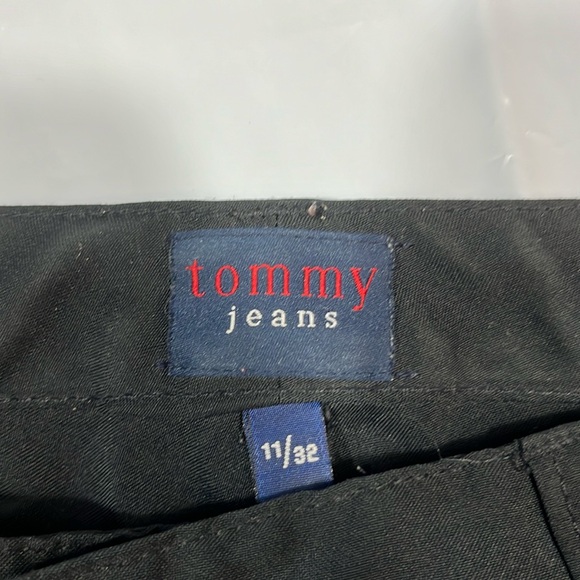 Tommy Hilfiger BLACK polyester dress Pants Women Size 11 Flared Leg, Y2K, 90s - Picture 2 of 13